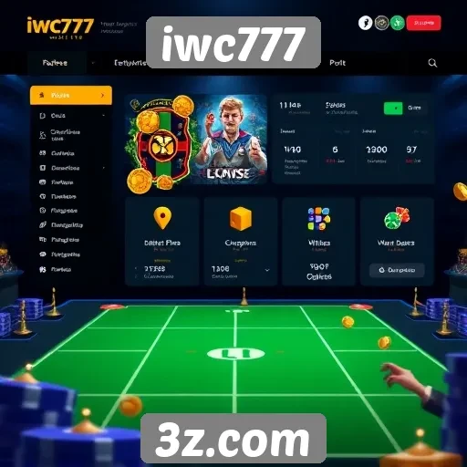 Interface do usuário no site iwc777